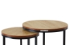Picture of HENMAN Round Nesting Table (Oak & Black)