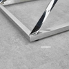 Picture of PYRAMID CLEAR GLASS TOP SIDE TABLE *SILVER