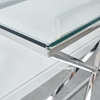 Picture of PYRAMID Clear Glass Top Console Table (Silver)