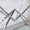 Picture of PYRAMID Clear Glass Top Console Table (Silver)