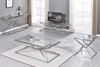 Picture of PYRAMID Clear Glass Top Console Table (Silver)