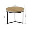 Picture of HENMAN 50 Round Side Table (Oak & Black)