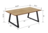 Picture of HENMAN 110 Rectangle Top with Straight Leg Coffee Table (Oak & Black)