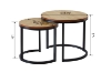 Picture of HENMAN Round Nesting Table (Oak & Black)