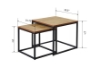 Picture of HENMAN Square Nesting Table (Oak & Black)