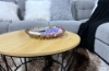 Picture of HENMAN 80 Round Coffee Table (Oak & Black)