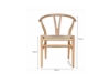 Picture of WISHBONE Solid Beech Wood Y Replica Chair (Natural) - 23"×21.5"×29"