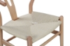 Picture of WISHBONE Solid Beech Wood Y Replica Chair (Natural Frame-Beige Seat) - 23"×21.5"×29"