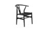 Picture of WISHBONE Solid Beech Y Replica Chair (Black) - 23"×21.5"×29"