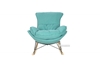 Picture of LOBSTER FABRIC ROCKING CHAIR WITH FOOTSTOOL *BLUE