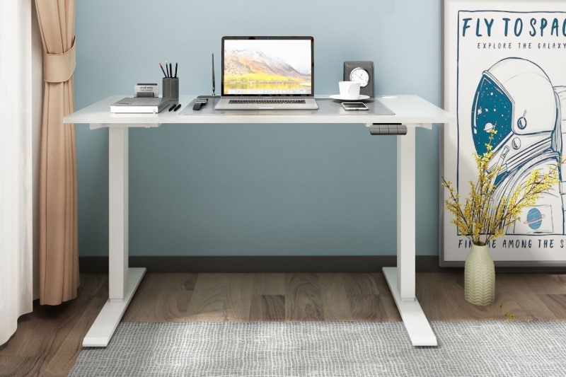 Picture of UP1 47" Twin Motor Electric Height Adjustable Standing Desk (White)