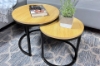 Picture of HENMAN Round Nesting Table (Oak & Black)