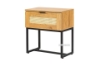 Picture of SAILOR 1 Drawer Bedside Table with Rattan (Oak)