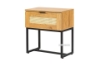 Picture of SAILOR 1-Drawer Bedside Table with Rattan (Oak)