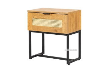 Picture of SAILOR 1-Drawer Bedside Table with Rattan (Oak)