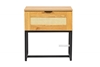 Picture of SAILOR 1 Drawer Bedside Table with Rattan (Oak)