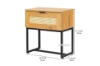 Picture of SAILOR 1 Drawer Bedside Table with Rattan (Oak)