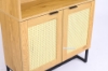 Picture of SAILOR 2 Door Bookshelf with Rattan (Oak)