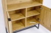 Picture of SAILOR 2 Door Bookshelf with Rattan (Oak)
