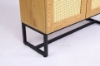 Picture of SAILOR 2 Door Bookshelf with Rattan (Oak)