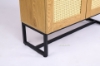 Picture of SAILOR 2-Door Bookshelf with Rattan (Oak)