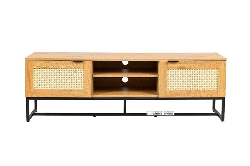Picture of SAILOR 150 2 Door TV Unit with Rattan (Oak)