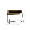 Picture of LOIRE 120 Office Desk with Shelf (Oak & Black)