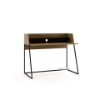 Picture of LOIRE 120 Office Desk with Shelf (Oak & Black)