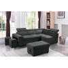 Picture of LUNA Sleeper/Sofa Bed Sectional Sofa with Storage Ottoman and 2 Stools (Dark Gray)