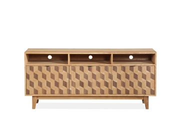 Picture of ESCHER 3 Door Solid Wood TV Stand/Buffet (Natural)
