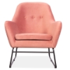 Picture of EUGEN Sleigh Velvet Armchair (Pink)