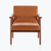 Picture of DAVID Mid-Century Armchair (Brown PU)