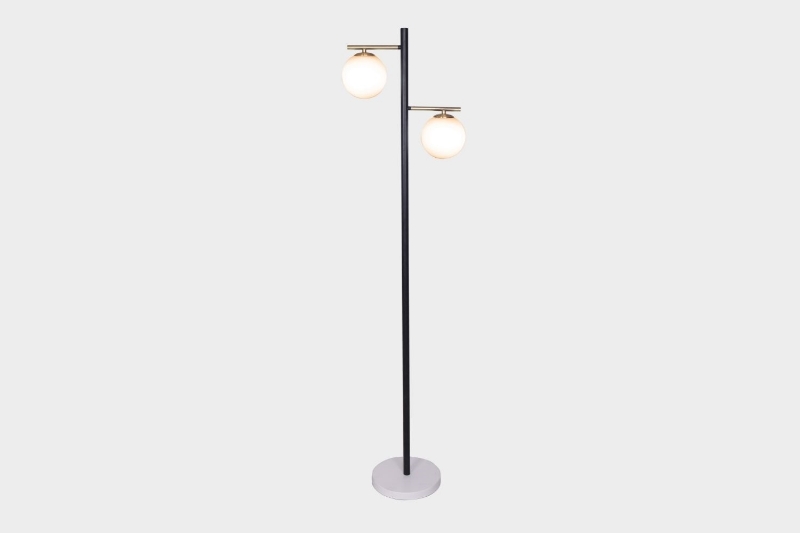 Picture of FLOOR LAMP 536 With White Round Glass Shades