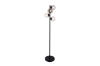 Picture of FLOOR LAMP 528 with Clear Round Glass Shades (Black)