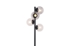 Picture of FLOOR LAMP 528 WITH CLEAR ROUND GLASS SHADES (BLACK)