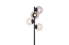 Picture of FLOOR LAMP 528 with Clear Round Glass Shades (Black)