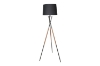 Picture of FLOOR LAMP 226 WITH BLACK METAL TRIPOD LEGS AND LEATHER WRAP