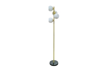 Picture of FLOOR LAMP 529 with Round White Shades (Gold)