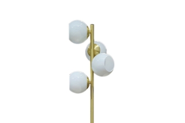 Picture of FLOOR LAMP 529 with Round White Shades (Gold)