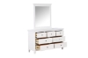 Picture of ELIZABETH 6-Drawer Dresser with Mirror (White)