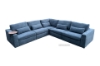 Picture of MAYA Sectional Modular Corner Sofa with Side Table (Navy Blue) - Right