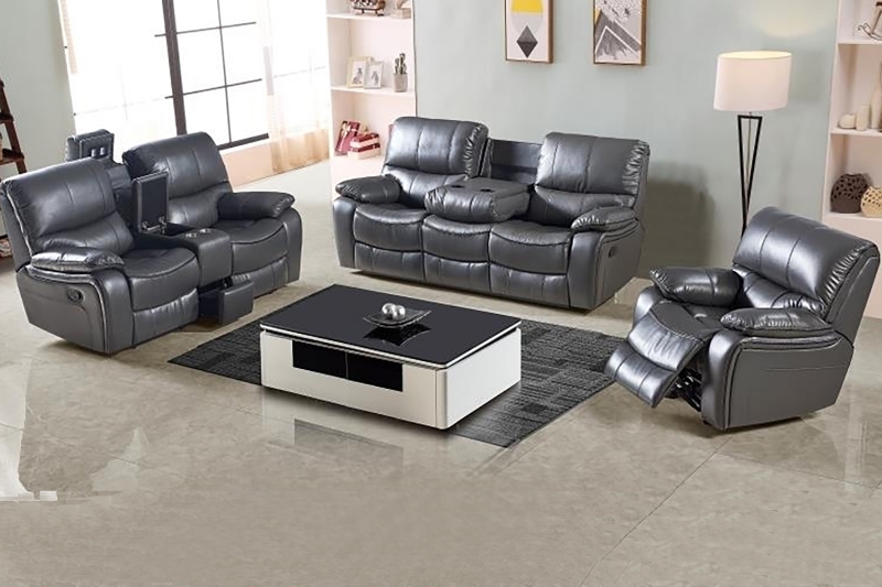 Picture of Pasadena RECLINING SOFA RANGE IN GRAY  *AIR LEATHER