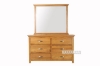 Picture of (FINAL SALE) NOTTINGHAM Solid Oak Wood 6-Drawer Dresser with Mirror 