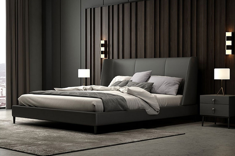 Picture of LOFT Leather Bed In Queen/ King