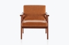 Picture of DAVID Mid-Century Armchair (Brown PU)