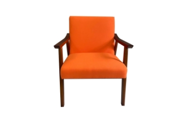 Picture of DAVID Mid-Century Armchair (Orange Linen)