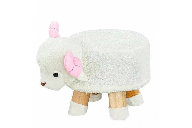 Picture of PLUSH ANIMAL Foot Stool (Sheep)