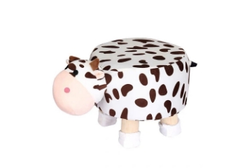 Picture of PLUSH ANIMAL FOOT STOOL -COW