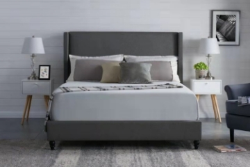 Picture of POOLE Upholstered Platform Bed in Double/ Queen/King