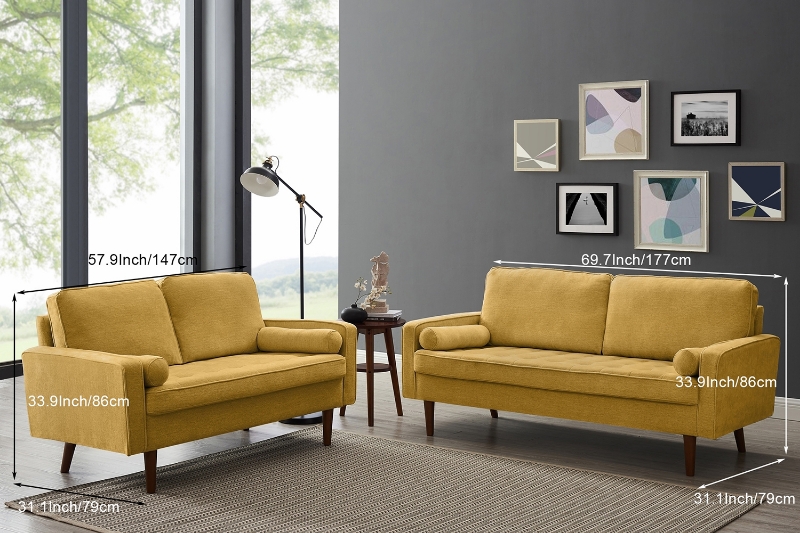 Picture of FAVERSHAM 3+2 Sofa Range (Goldenrod) - Final sale 